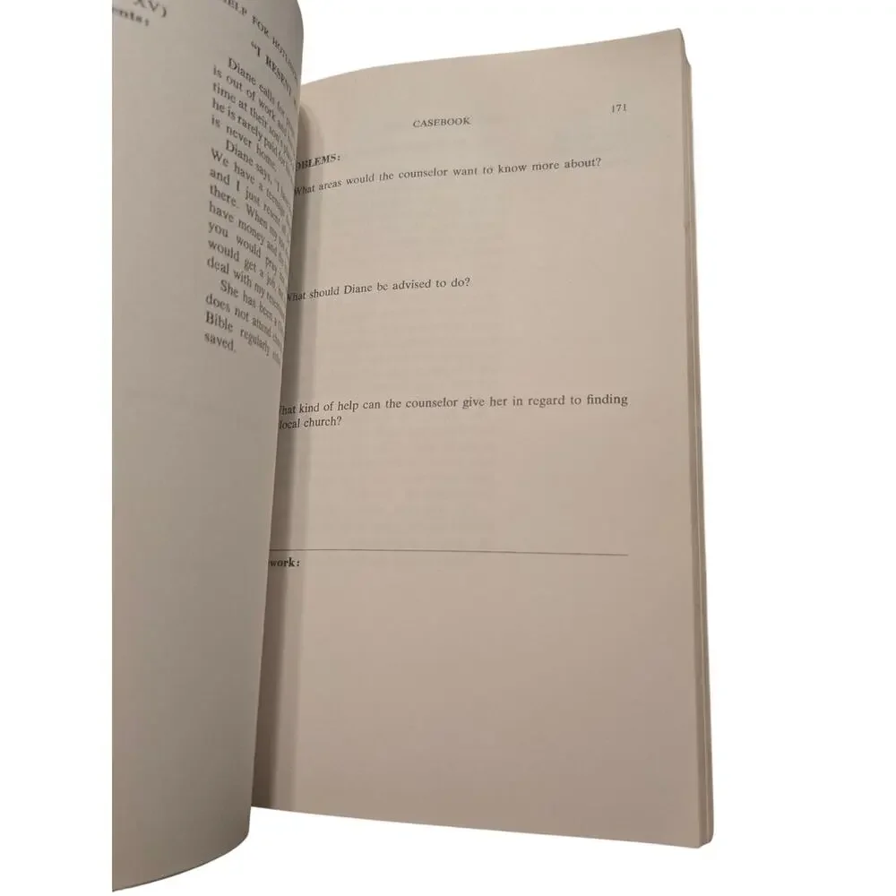 Help for Hotliners Robert Somerville Christian Crisis Counseling Manual 1978
